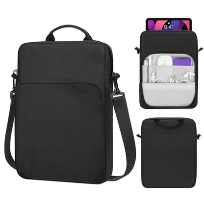 MoKo 9-11 Inch Tablet Sleeve Bag Handle Carrying Case with Shoulder Strap Fits New 11-inch iPad Pro M5/iPadAir M3, i-Pad 10 10.9, iPad 9/8/7th 10.2, i-Pad Air 5/4th 10.9, Tab S8/S9 11, Black - color: Black, size: 9-11 inch
