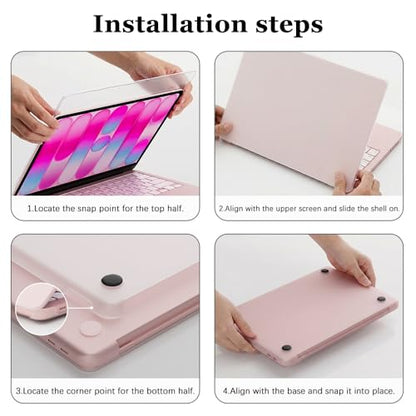 ProElife 3-in-1 for MacBook Neo,Matte Hard Shell, Sleeve & Keyboard Cover | Pink Laptop Case, Clear Keyboard Skin, Heat Dissipation, Precision Fit, Water-Resistant & Reusable, Complete Accessory Kit - color: Matte+Pink