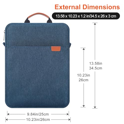 12.9-14.2 Inch Tablet Sleeve Bag for Samsung Galaxy Tab S11 S10 S9 S8 Ultra 14.6",13" iPad Air M2 M3 M4/Pro M5 M4/Pro 12.9, MacBook Air 13.6"/Pro 14.2"/Neo 13/Surface Laptop/Surface Pro 11 Case-Blue - color: Blue