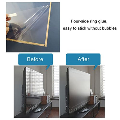 55 Inch Matte Anti-Glare TV Screen Protector, Dustproof Anti Scratch Anti Blue Light Film, Dust-Proof, Reduce Eye Fatigue Anti-Myopia,55"(1221 * 689mm)