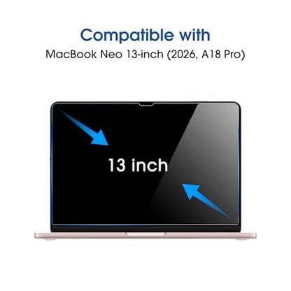 amFilm Screen Protector for MacBook Neo 13'' 2026 Tempered Glass | Scratch Protection, Easy to Instllation & Bubble Free, HD Clear, Ultra Thin (Regular 13 inch) - size: Regular 13 inch
