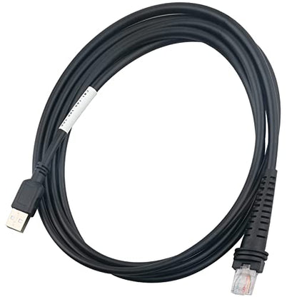 Barcode Scanner Cable for Honeywell, USB to RJ45 Cable, CBL-500-300-S00 1900GHD 1902GHD 1902GSR 1300G 1250g 1450G 1200G 1400G 1900-C 1950G (3M / 10FT Flatted USB Port) - size: 10 ft Straight