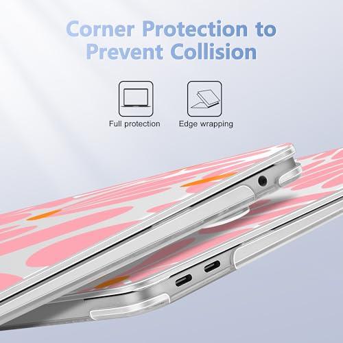 May Chen Compatible with MacBook Air 13 inch Case 2022 2021, 2020-2018 Release Model: M1 A2337 A2179 A1932, Plastic Hard Shell Case Cover for Mabook Air 13 inch with Retina Dispaly, Groovy Flower - color: Groovy Flower
