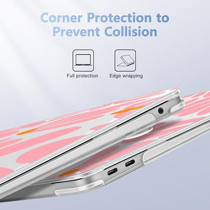 May Chen Compatible with MacBook Air 13 inch Case 2022 2021, 2020-2018 Release Model: M1 A2337 A2179 A1932, Plastic Hard Shell Case Cover for Mabook Air 13 inch with Retina Dispaly, Groovy Flower - color: Groovy Flower