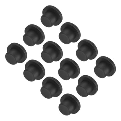 uxcell High Temp Silicone Plug Mount Dia 14.1mm/0.56 inch t Shaped Rubber Stopper Hole Plugs for Powder Coating Plating Waterproof Plugs Sealing Plugs Black Pack of 12(OD 22mm) - size: 14.1x22mm