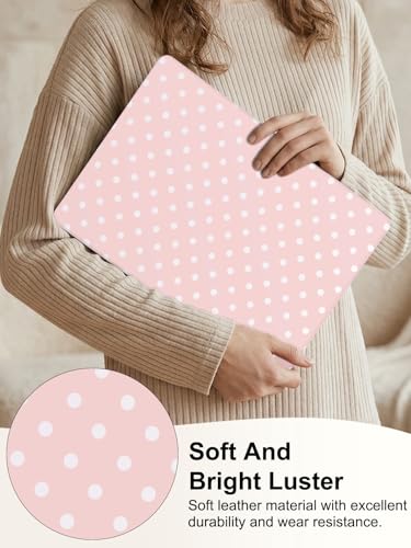 Voidborne Compatible with MacBook Neo 13 inch Case 2026 Release Model A3404 with A18 Pro Chip,White Polka Dots Design Leather Plastic Hard Shell Protective Case for Neo 13 inch + Keyboard Cover,Pink - color: Pink-Polka Dots