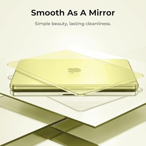 EooCoo Case for MacBook Neo 13 inch 2026, Scratch Resistant, Crystal Citrus | Lightweight, Sturdy, Easy Snap-On, Against Scratches & Everyday Bumps, Model A3404 with A18 Pro Chip - color: Crystal Citrus, size: Neo 13-inch