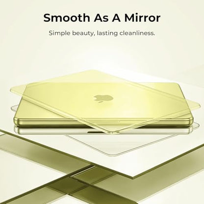 EooCoo Case for MacBook Neo 13 inch 2026, Scratch Resistant, Crystal Citrus | Lightweight, Sturdy, Easy Snap-On, Against Scratches & Everyday Bumps, Model A3404 with A18 Pro Chip - color: Crystal Citrus, size: Neo 13-inch