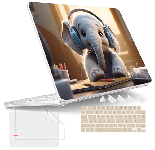 Tuiklol for 2026 MacBook Neo 13 Inch A18 Pro Chip Case, (Model A3404) Anti-Scratch Anti-Drop Slim Hard PC Shell Case with Shockproof Protective MacBook Neo Laptop Cover, Elephant - color: Elephant