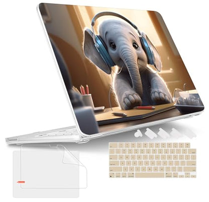 Tuiklol for 2026 MacBook Neo 13 Inch A18 Pro Chip Case, (Model A3404) Anti-Scratch Anti-Drop Slim Hard PC Shell Case with Shockproof Protective MacBook Neo Laptop Cover, Elephant - color: Elephant
