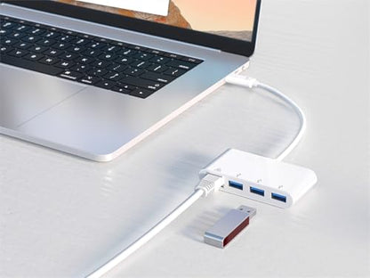 Monoprice USB-C 3-Port USB 3.0 Hub and Gigabit Ethernet Adapter - size: 1 Count (Pack of 1)