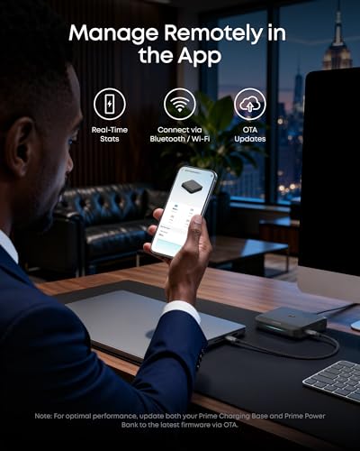 Anker Charging Base for Prime Power Banks with Pogo Pin, 150W Max | Powers Up to 4 Devices, for MacBook Pro / Air, Dell, iPhone 17 / 16 Series, Samsung, and More (Power Bank Not Included)