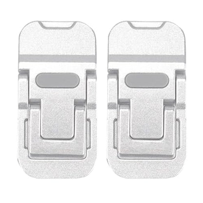 2Pcs Portable Foldable Laptop Stand Invisible Cooling Stand Height Adjustable Metal Laptop Tablets Desk Mount - color: Silver doubleset mo