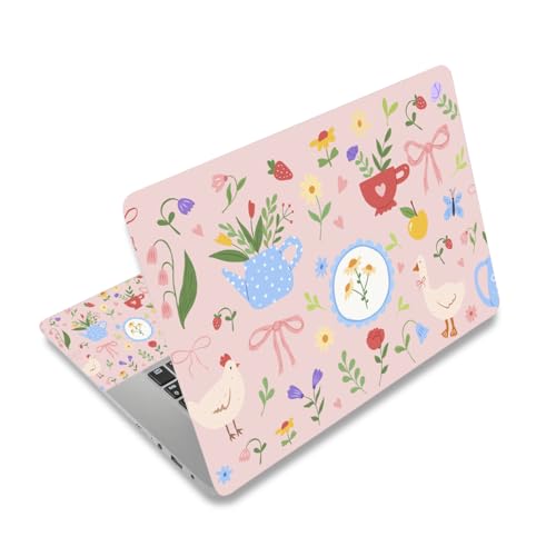 12.1 13 13.3 14 15.4 15.6 Inches Laptop Skin Sticker Decal Universal Vinyl Netbook Sticker Reusable Notebook PC Art Decal Protector Cover, Waterproof & Scratch-Resistant (Flowers Plants & Poultry) - color: Flowers Plants & Poultry