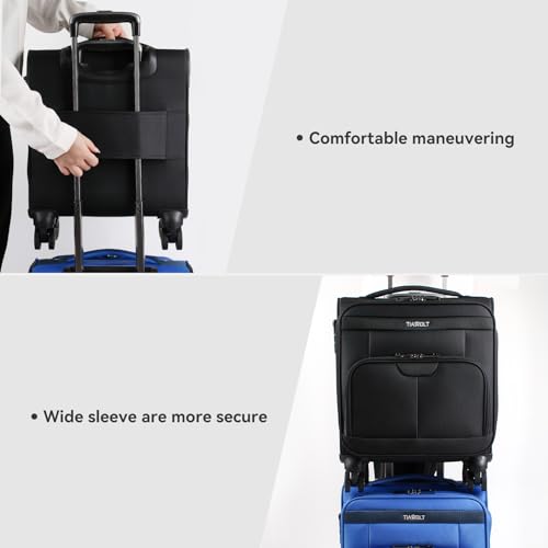 16 Inch Underseat Carry on Luggage With Wheels Soft side Lightweight Business Travel Small Suitcases Bag with TSA lock for Airlines,Men Women, Pilots Crew,Black - color: Black, size: Underseat 16 inch