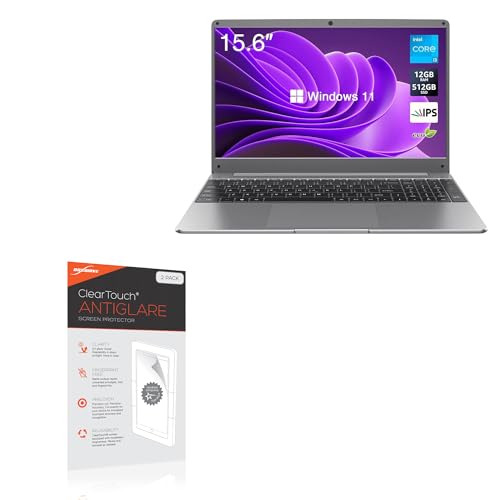 BoxWave Screen Protector Compatible with ECOHERO Lambda Laptop (15.6 in) - ClearTouch Anti-Glare (2-Pack), Anti-Fingerprint Matte Film Skin