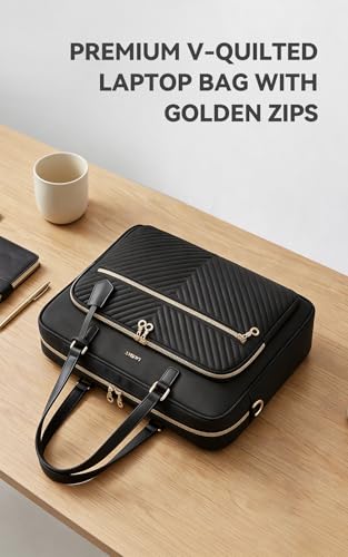Laptop Bag Case 15.6 16 inch for Women Men Tote Bag Briefcase Compatible with HP Envy Pavilion, Dell XPS Inspiron, ASUS VivoBook, Acer, Surface, Messenger Shoulder Bag with Handle, Black - color: Black, size: 15.6 inch
