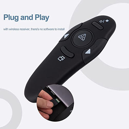 2.4 GHz USB Presentation Clicker, Wireless Presenter Remote,PPT Flip Pen Pointer Controller Presentation for Meeting Teaching Speech