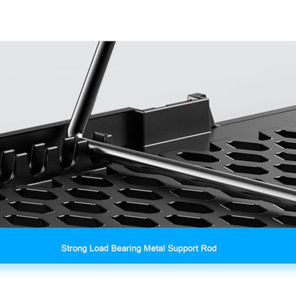Gaming Laptop Cooling Pad, RGB Laptop Cooler Stand, 8 Levels Height Adjustable, Laptop Cooler with 2 USB Ports for Various Devices from 12 to 19 Inches (14 Fans)
