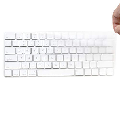 ProElife Ultra Thin Silicone Keyboard Protector Cover Skin for Apple Magic Keyboard & Magic Keyboard 2 (U.S Version, Model: MLA22L/A-A1644, Without Numeric Keypad) (Transparent) - color: Transparent