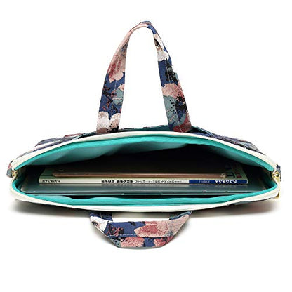 Camellia Pattern Laptop Shoulder Messenger Case Bag With 270 Degree Rebound Bubble Protection For Macbook Pro 15 and 15 inch-15.6 inch Laptop - color: ‎camellia(270 Cushioned)