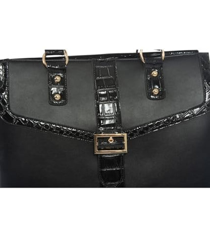 JKM and Company Alligator Compatible With Computer iPad, Laptop Tablet Rolling Tote Bag Briefcase Carryall Bag | Compatible With - style: Downtown Diva