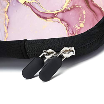 15.6" Laptop Sleeve 14" 15" 15.4" Chromebook Case Ultrabook Case Notebook Sleeves PC Messenger Bag (Pink Marble) - color: Pink Marble