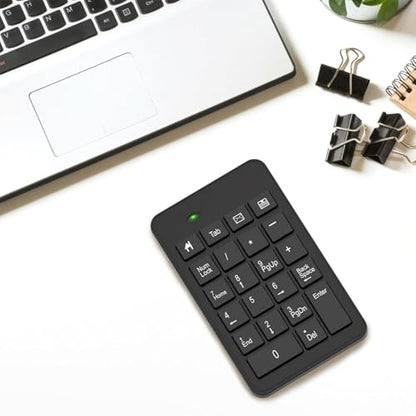 Wireless USB & Typec Number Pad, Enhanced Efficiency 23 Keys Numeric Keypad Upgraded Version of 10 Key USB Keyboard Financial Accounting Numpad for Laptop, PC, Notebook, Desktop,Surface Pro - style: Wireless-USB+Typec