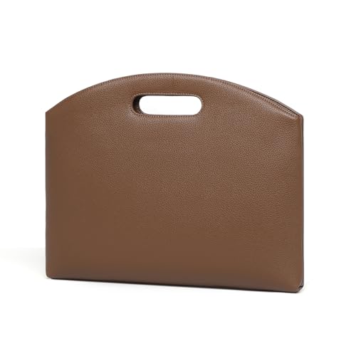 Official Document Computer Bag Stylishly Sleek with Multiple Compartments and Easy to Carry Design - color: Toffee Brown/Pu