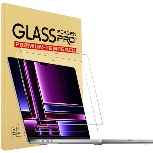 YINOVEEN 2 Pack Tempered Glass Screen Protector for MacBook Pro 14 Inch | (2021-2026, M5, M4, M3, M2, M1 Pro / Max Chip ) (Model: A3426, A3427, A2442, A2779, A2918, A2992, A3112, A3185, A3401), 9H - size: MacBook Pro 14" (2021-2026)