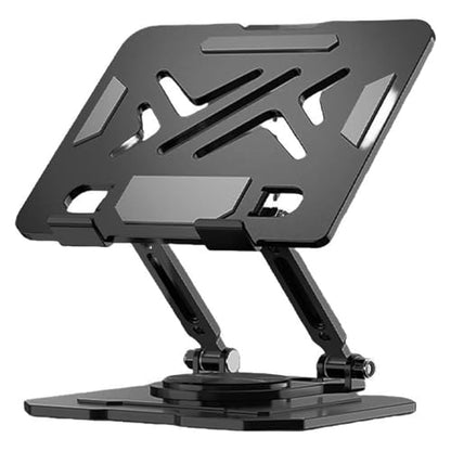Laptop Stand, Laptop Stand for Desk with 360° Rotating Base - color: Black