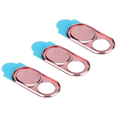 Laptop Camera Cover Slide, 3pcs Metal 0.7 Mm Thickness Lens Cap with Protect Sticker Webcam Cover Computer Camera Cover Slide Laptop Camera Cover for Smartphone Tablets