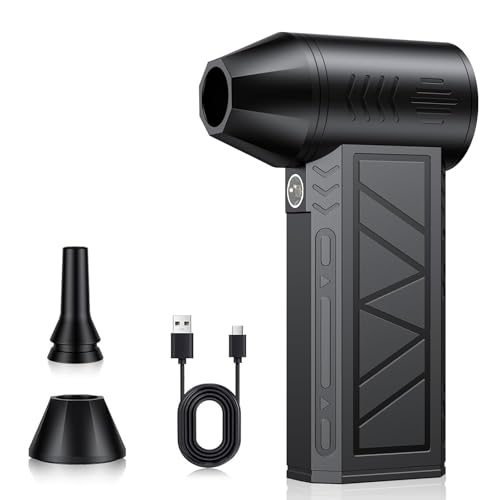 Professional 12000RPM Electric Air Duster for PC, Laptop, Keyboard, Electronics – 3-Speed Adjustable High-Pressure Blower for Precision Cleaning of Computer Components, CPU, and Gaming Consoles