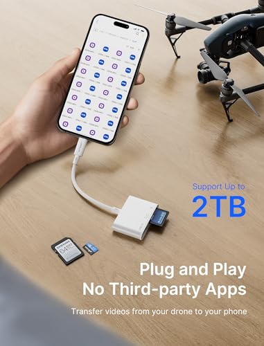 JSAUX 4-in-1 USB C SD Card Reader White | USB C Micro SD Card Reader with (USB 3.0 & Charging) Port Compatible with iPhone 16 Pro Max, Android, Mac, iPad Pro, Camera - color: White, size: 4-in-1