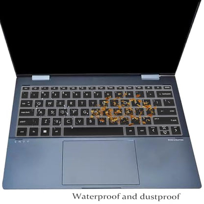 Keyboard Cover for HP Envy x360 13-bf 13t-bf 13-bf0013dx 13-bf0797nr 13t-bf000 13-bf0121TU 13-bf0123TU 13-bf0059tu 13.3 inch Laptop Skin(NOT for Envy 13-ba 13-bd 13-be Series)-Black - color: Black