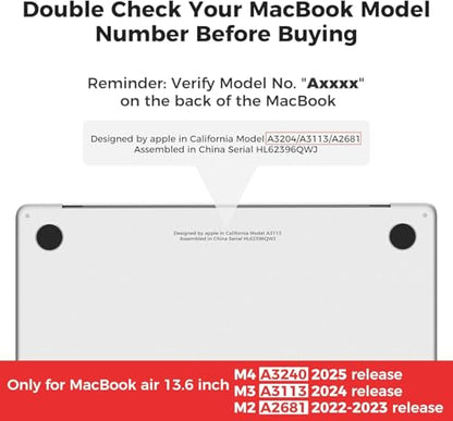 iCasso for MacBook Air 13.6 inch Case 2026 2025-2022 Release M5 M4 M3 M2 Model A3449 A3240 A3113 A2681, Flower Pattern Sturdy Protective Hard Shell Case Cover for Mac Book Air 13 inch,Brown - color: Brown Flower Patchwork
