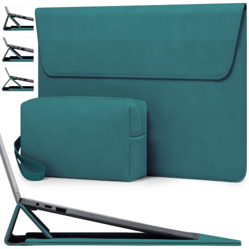 HYZUO 13 Inch Laptop Case Sleeve Bag with Adjustable Stand, Dark Green | for MacBook Air 13 M5 A3449 M4 M3 M2 M1 2026-2018, 13" MacBook Neo 2026, MacBook Pro 13 M2 M1 2026-2016, Surface Pro, XPS 13 - color: Dark Green, size: 13 Inch