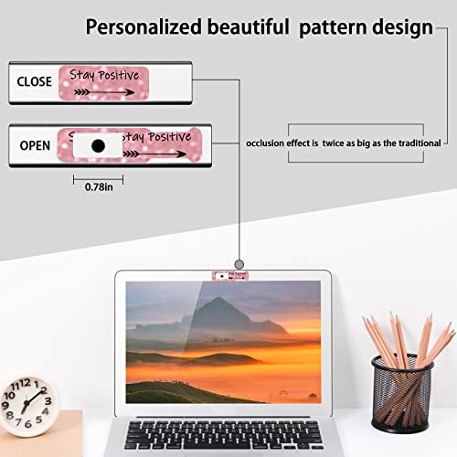 Webcam Cover, 3 Pieces, Laptop Camera Cover, Privacy Shielding Capacity is Twice as Big as The Traditional, Suitable for Computer Mobile Phones, laptops, Tablets and so on (Stay Positive) - color: Stay positive