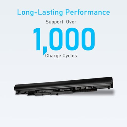 Upgraded 61Wh 807956-001 HS04 HS03 Battery for HP | Fit for Pavilion 15 Series 15-AF131DX 15-AY041WM 15-AY039WM 15-BA009DX 807957-001, and More - size: 10.75*0.8*0.75inch 807956-001