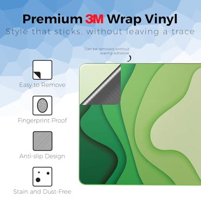 Laptop Skin Compatible with Apple MacBook Neo - Papercraft Green - Premium 3M Vinyl Protective Wrap Decal Cover - Easy to Apply | Crafted in the USA by MightySkins - color: Papercraft Green, size: MacBook Neo Top Skin Only, style: Matte Finish