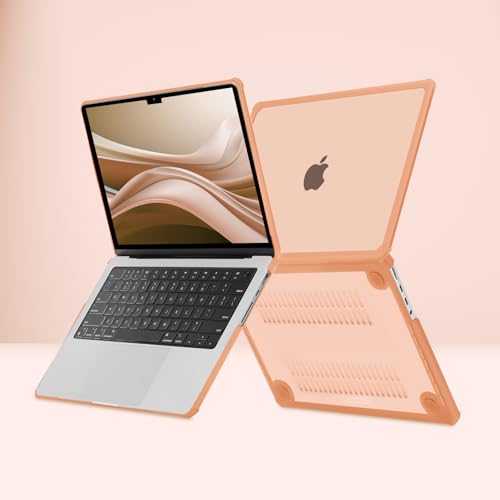 MOSISO Compatible with MacBook Pro 14 inch Case M5 M4 M3 M2 M1 2026-2021 | 3 in 1 Kit Anti-Crack Hard Shell with TPU Bumper, A3427 A3426 A3434 A3112 A3185 A3401 A2918 A2992 A2779 A2442, Cosmic Orange - color: Cosmic Orange
