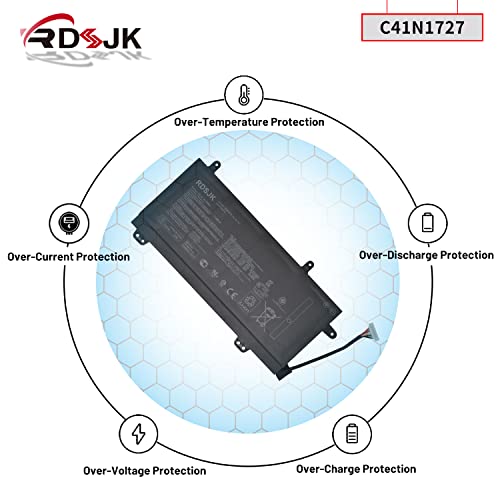 C41N1727 Laptop Battery for Asus ROG Zephyrus M GM501 GM501G GM501GM GM501GS GU501 GU501GM GM501GM-WS74 GM501GS-XS74 GM501GS-EI015T GU501GM-BI7N8 Series 0B200-02900000 0B200-02900000M 15.4V 55Wh