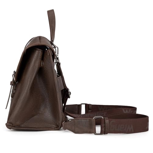 Wrangler Laptop Bag for Women Messenger Bag Briefcase Computer Backpack Convertible Satchel Bag - color: Coffee, size: 15.6 inch