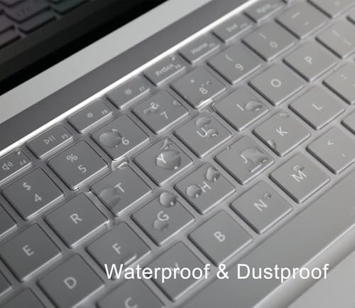 Ultra Thin Clear Keyboard Cover Protector Skin for 2017 2018+ Microsoft Surface Laptop 1/2 13.5"/15" and 2020 Surface Book 3, US Layout