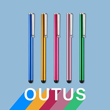 Outus 130 Pcs Stylus Pens Bulk for Touchscreens, Universal Capacitive Stylus Digital Pen for Everyday Writing Drawing, Compatible with Phone Tablet Most Device with Capacitive Touch Screens, 10 Colors