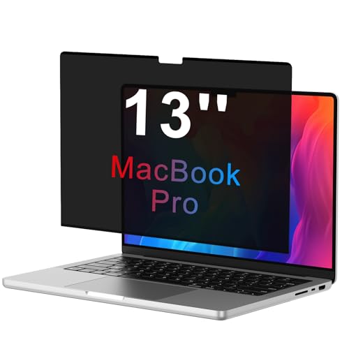 OMOTON Magnetic Privacy Screen for MacBook Pro 13 Inch (2016-2022, M1, M2), Anti-Spy Filter, Matte Anti Glare Blue Light Protector, Easy Install & Remove - size: MacBook Pro 13 Inch
