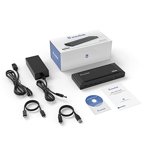 WAVLINK USB Docking Station Dual Monitor 4K 60Hz for Mac M1-M5,Neo,Windows | 2X HDMI or DisplayPort for MacBook, 65W Charging DisplayLink Dock, Driver Install Required, 6X USB 3.0,Gigabit Ethernet