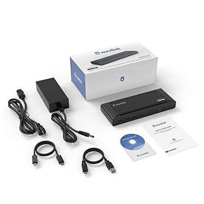 WAVLINK USB Docking Station Dual Monitor 4K 60Hz for Mac M1-M5,Neo,Windows | 2X HDMI or DisplayPort for MacBook, 65W Charging DisplayLink Dock, Driver Install Required, 6X USB 3.0,Gigabit Ethernet