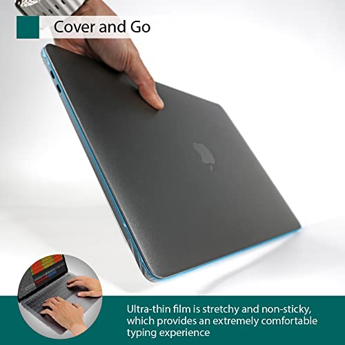 Kiss Cover Keyboard/Control Cover for Apple MacBook Pro 13" (2016 2017 2018 2019 2020 2021 2022 2023) [2 Pack] - Complete Coverage Protects Touch Controls and Touch ID Waterproof Easy Clean