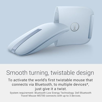 Dell Wireless Gaming Mouse MS700, 4000 DPI, 2 Buttons | Bluetooth 5.0, Optical LED, Touch Scroll, Swift Pair, AAA Batteries, 24 Month Runtime, 3 Year Advanced Exchange, Misty Blue - color: Misty Blue